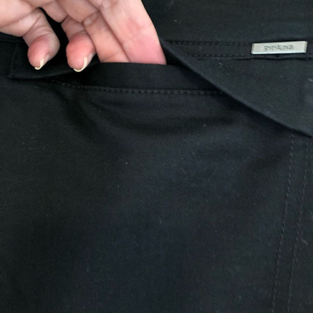 Prana Black Mid Rise Slim Leg Dark Academia Pants Size 12 - Picture 6 of 15